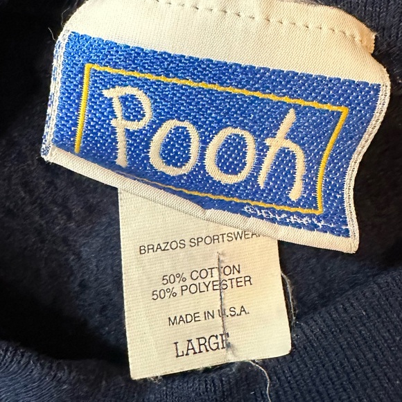 Vintage Disney Winnie the Pooh Blue Long Sleeve Sweatshirt - Picture 7 of 8